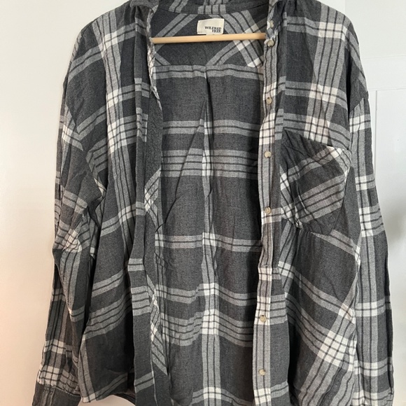 Wilfred Free Flannel - Grey Plaid - Picture 2 of 3